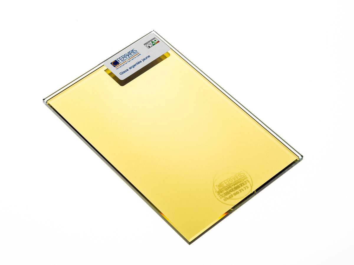 Échantillon de verre décoratif jaune Ferraris